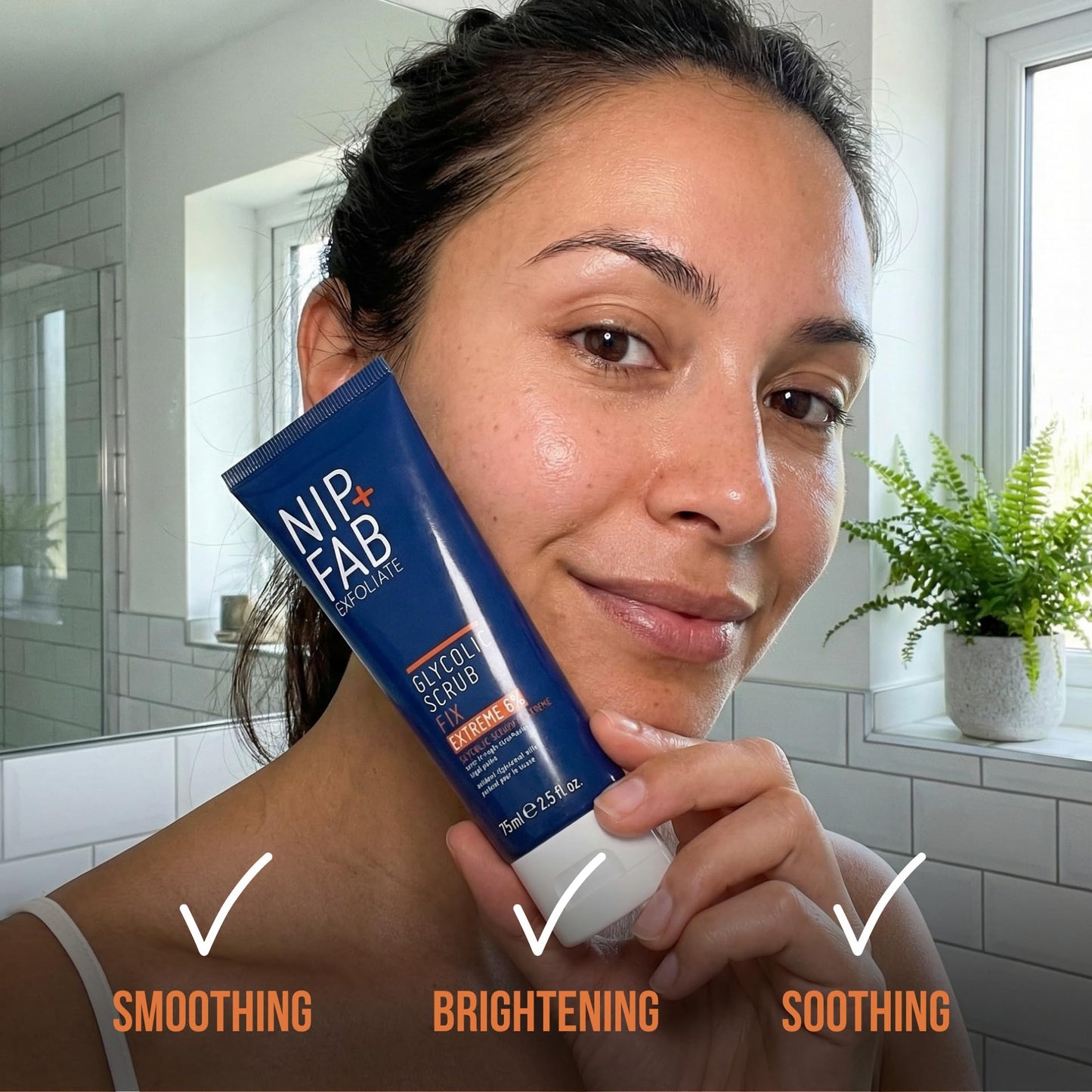 Nip+Fab Nip + Fab Glycolic Fix Scrub Extreme – 6% Glycolic Acid (AHA) and 1% Salicylic Acid (BHA) High-Potency Exfoliating Face Scrub for Resurfacing, Deep Pore Cleansing & Clear Skin, 75ml