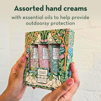 William Morris Hand Creams 3 x 30 ml, 3 Fresh Fragrances, Shea Butter and Jojoba Oil, Beauty Gift For Her, Travel Size Hand Moisturisers, Cruelty Free and Vegan Friendly