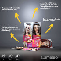 Cameleo - Coloring Shampoo - Hazel Mocha - Quick and Easy Color Refreshing - Washable Coloring - Tone In Tone - 40ml