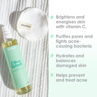 WildMint Citrus Splash Natural Face Toner | Brightening Toner for Sensitive, Mature & Damaged Skin | Vitamin C for Dark Spots & Acne Prone Skin | UK Made Vegan & Cruelty-Free Skincare | 100ml