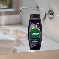 Radox Mineral Therapy Feel Recovered 2-in-1 Shower Gel & Shampoo Men's Body Wash with magnesium and a black pepper & ginger scent for a soothing experience 450 ml
