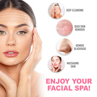 SwanSki Facial Cleansing Brush - Electric Spin Scrubber with 3 Exfoliating Brush Heads - 3 Speed Levels, LCD Display - Waterproof Facial Brush - Rechargeable Facial Cleanser - Face Scrubber (White)