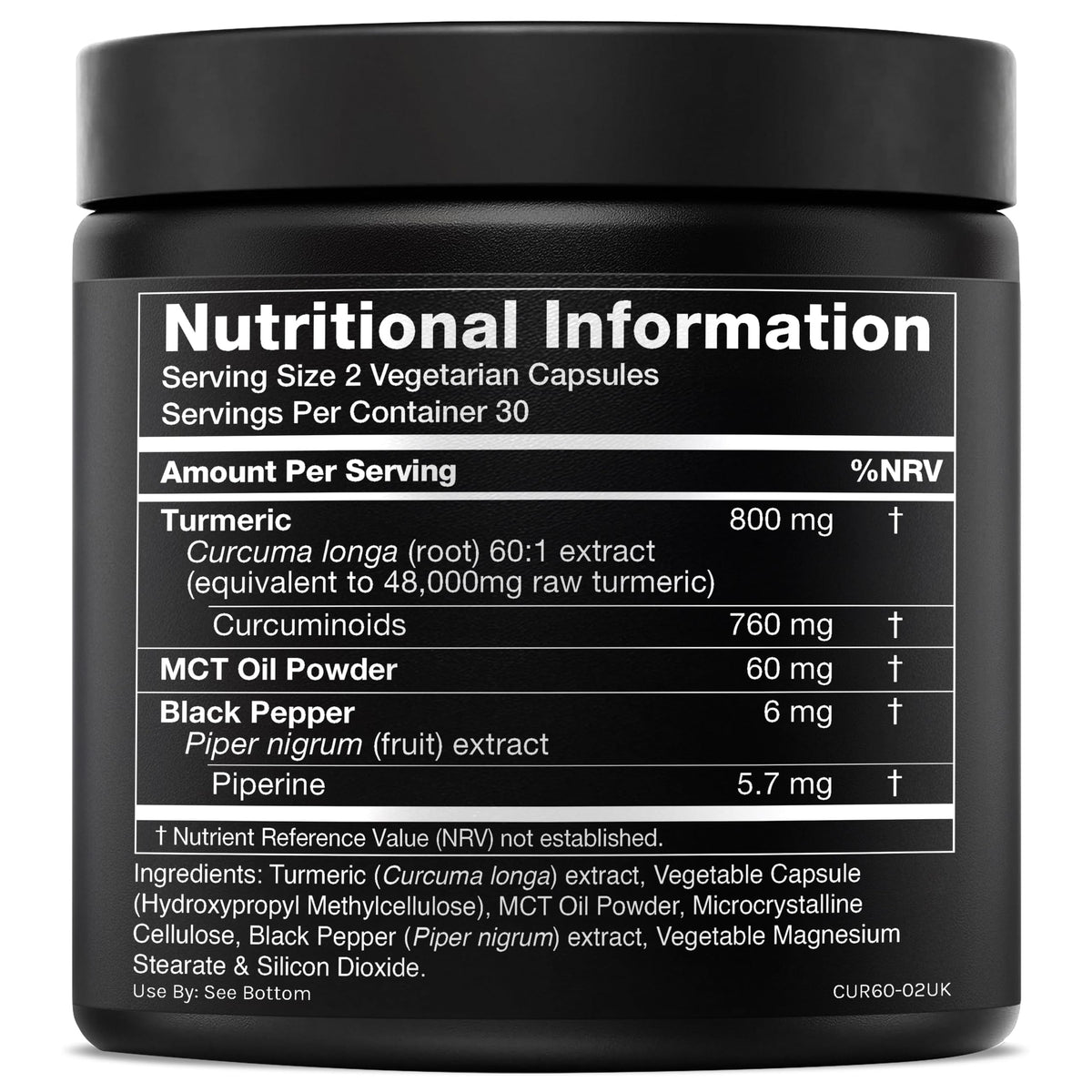 Toniiq Turmeric Curcumin – 48000mg from a 60:1 Extract with 95% Curcuminoids