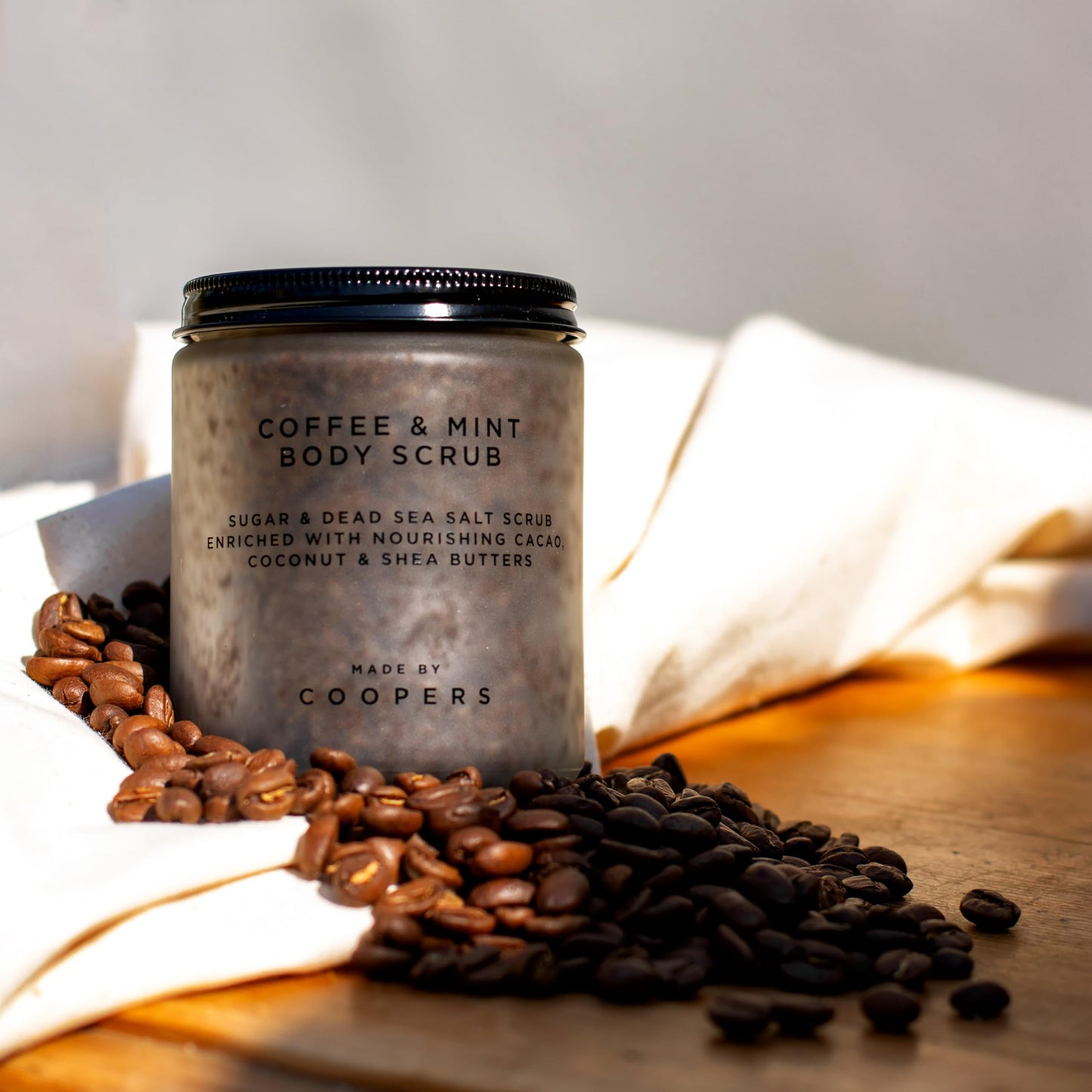 Made by Coopers Apothecary Made By Coopers Coffee Mint Sugar and Dead Sea Salt Body Scrub - Invigorating Exfoliation with Natural Ingredients for Radiant Skin - Energizing Coffee and Mint Infusion - 250g Full Body Treatment