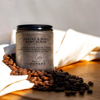 Made by Coopers Apothecary Made By Coopers Coffee Mint Sugar and Dead Sea Salt Body Scrub - Invigorating Exfoliation with Natural Ingredients for Radiant Skin - Energizing Coffee and Mint Infusion - 250g Full Body Treatment
