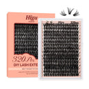 Higu clace Individual Lashes Cluster 320pcs, D curl Lash Clusters 50D DIY Individual Eyelashes 12-18mm Mixed,Wispy Lash Extension Clusters Reusable False Lashes Clusters(50D Dcurl 12-18mm)