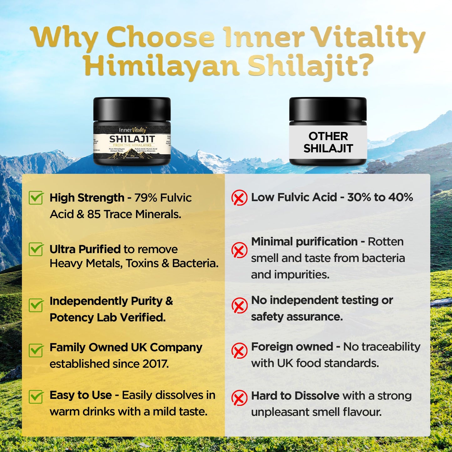 Shilajit Resin Pure Himalayan Shilajit with 79% Fulvic Acid, 30g Gold Standard, 3rd-Party Purity & Potency Tested. Minerals, Immune System & Energy by Inner Vitality