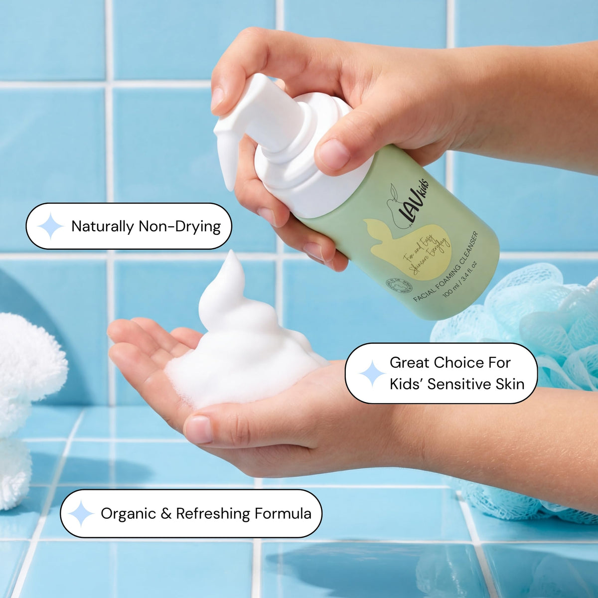 LAV KIDS Lav Kids Moisturising Skin care Foaming face wash 100ml & Face cream 50ml