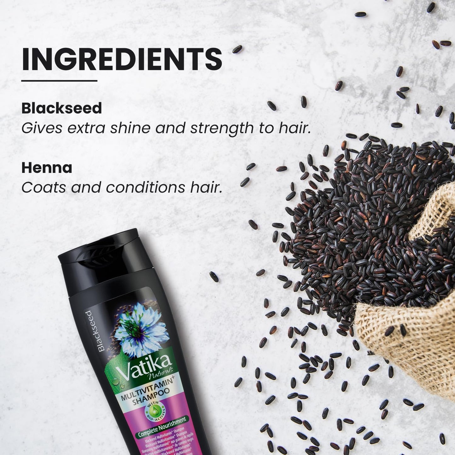 Vatika Naturals Multivitamin Enriched Blackseed Shampoo 400ml