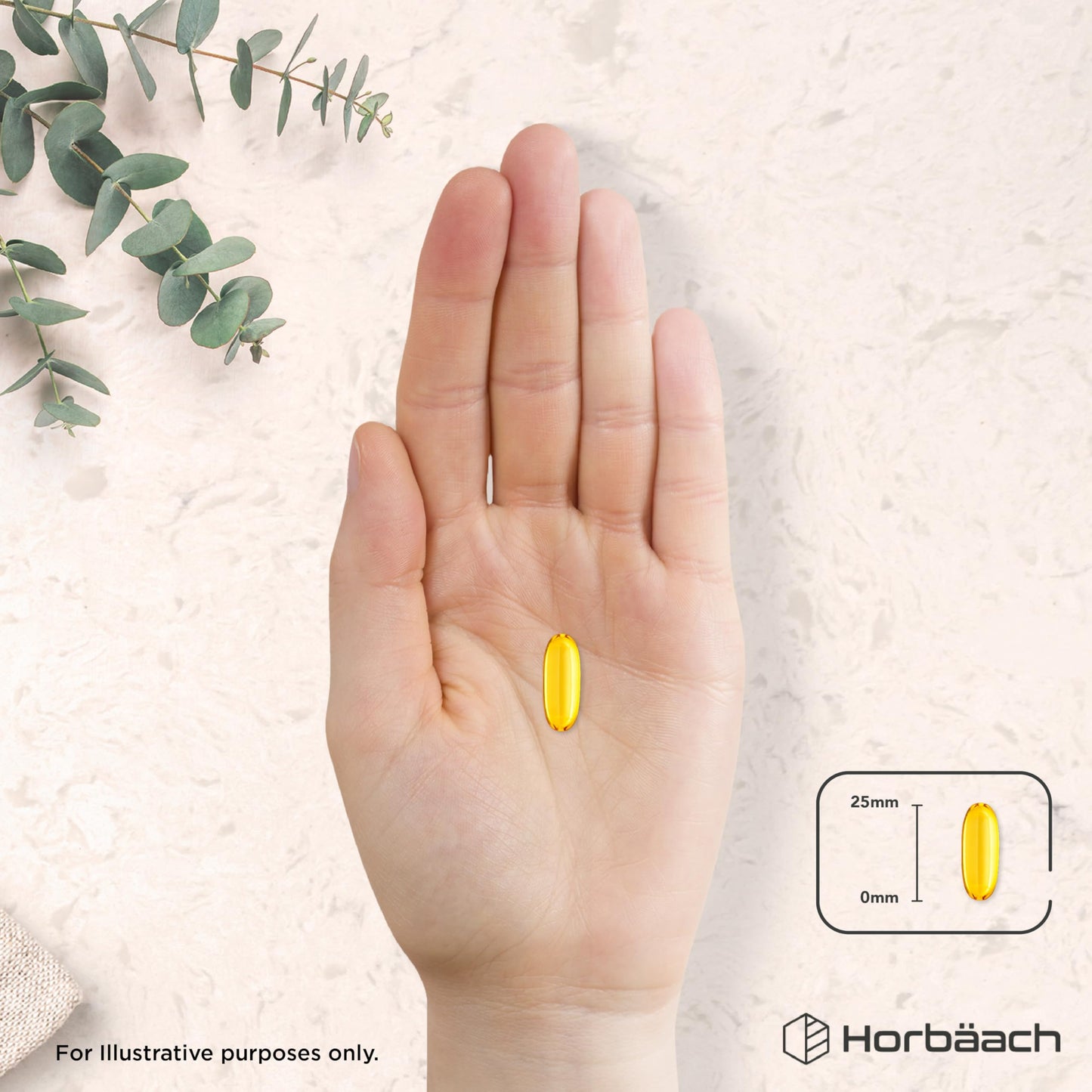 Horbäach Omega 3 Capsules High Strength 2240mg with 660mg of EPA and 440mg of DHA | 120 Softgels | Natural Source of Omega 3 Fish Oil | By Horbaach