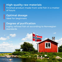 NFO Omega 3 6 9 Salmon Oil [120 Capsules] Made in Norway High-dose Salmon Oil with high DPA, EPA, DHA Concentration in The Form of triglycerides A Natural Complex with Fish Oil from Fresh Wild Fish