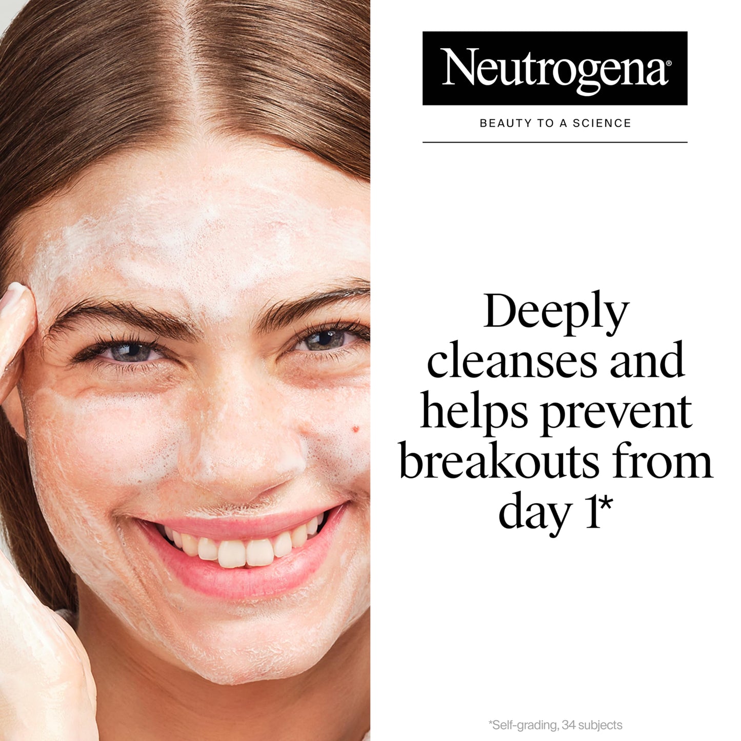 Neutrogena Clear & Defend Face Wash (1x 200ml), Oil-Free Facial Cleanser for Spot-Prone Skin, Facial Wash with Purifying 2% Salicylic Acid to Help Prevent Breakouts for Smoother, Clearer Skin