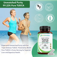 NUTRINATION Tudca Supplement 1600mg | 99.2% Pure 1400mg TUDCA, 100mg Artichoke Extract & 100mg NAC | 60 High Potency Capsules | Tauroursodeoxycholic Acid - Bile Salt for Liver Support & Digestion | Lab Tested