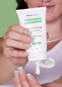 Face Facts Ceramide Skin Care Set – Eye Cream 15ml, Moisturising Gel 50ml, Repairing Serum 30ml, Hydrating Cleanser 200ml – Bundled by Smart Cutie