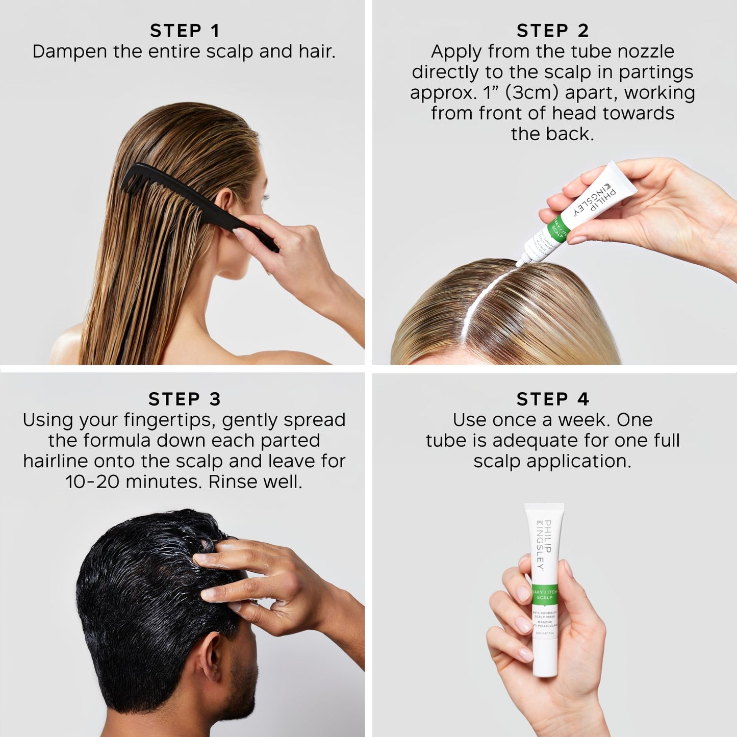 Philip Kingsley | Flaky/Itchy Scalp Masks | Anti-Dandruff Mask For Flaky, Itchy, Dry, Oily Scalps | Cleansing Scalp Care | Mask that Hydrates, Soothes and Calms | 2 x 2ml
