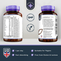 Multivitamins & Minerals - 365 Vegan Multivitamin Tablets - 1 Year Supply - Multivitamin Tablets for Men and Women with 26 Essential Active Vitamins & Minerals - Made in The UK by Nutravita