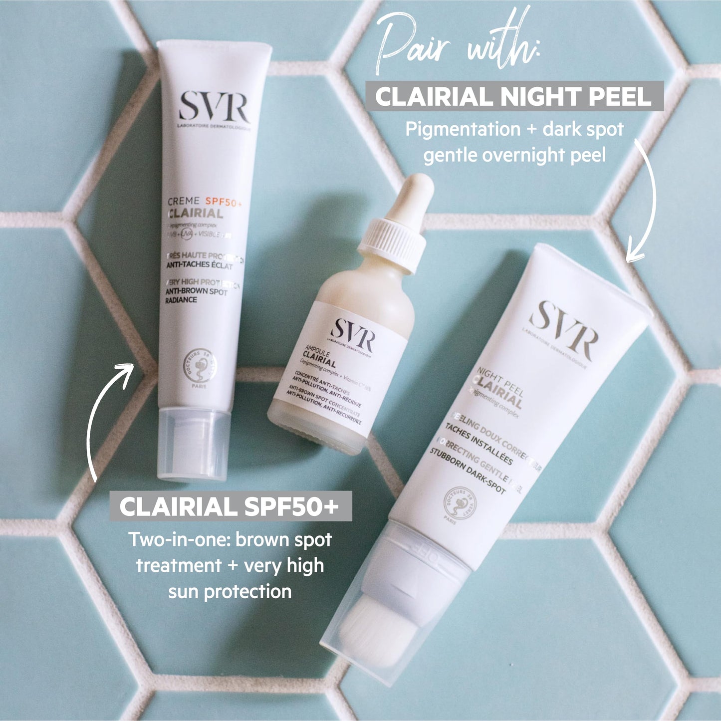 SVR CLAIRIAL Ampoule - Hyperpigmentation Face Serum, Vitamin C and Whitening Complex Triple-Action Concentrate - Anti-Brown Spot, Anti-Pollution, Anti-Relapse, 30ml