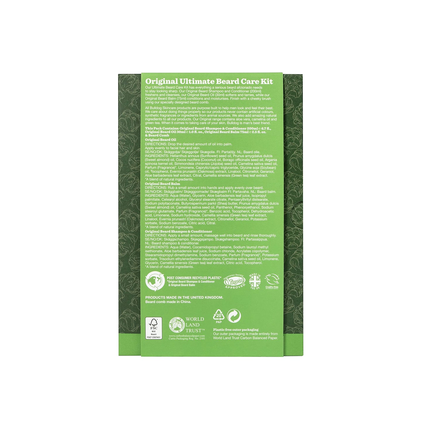 BULLDOG Skincare - Ultimate Beard Care Kit, Green