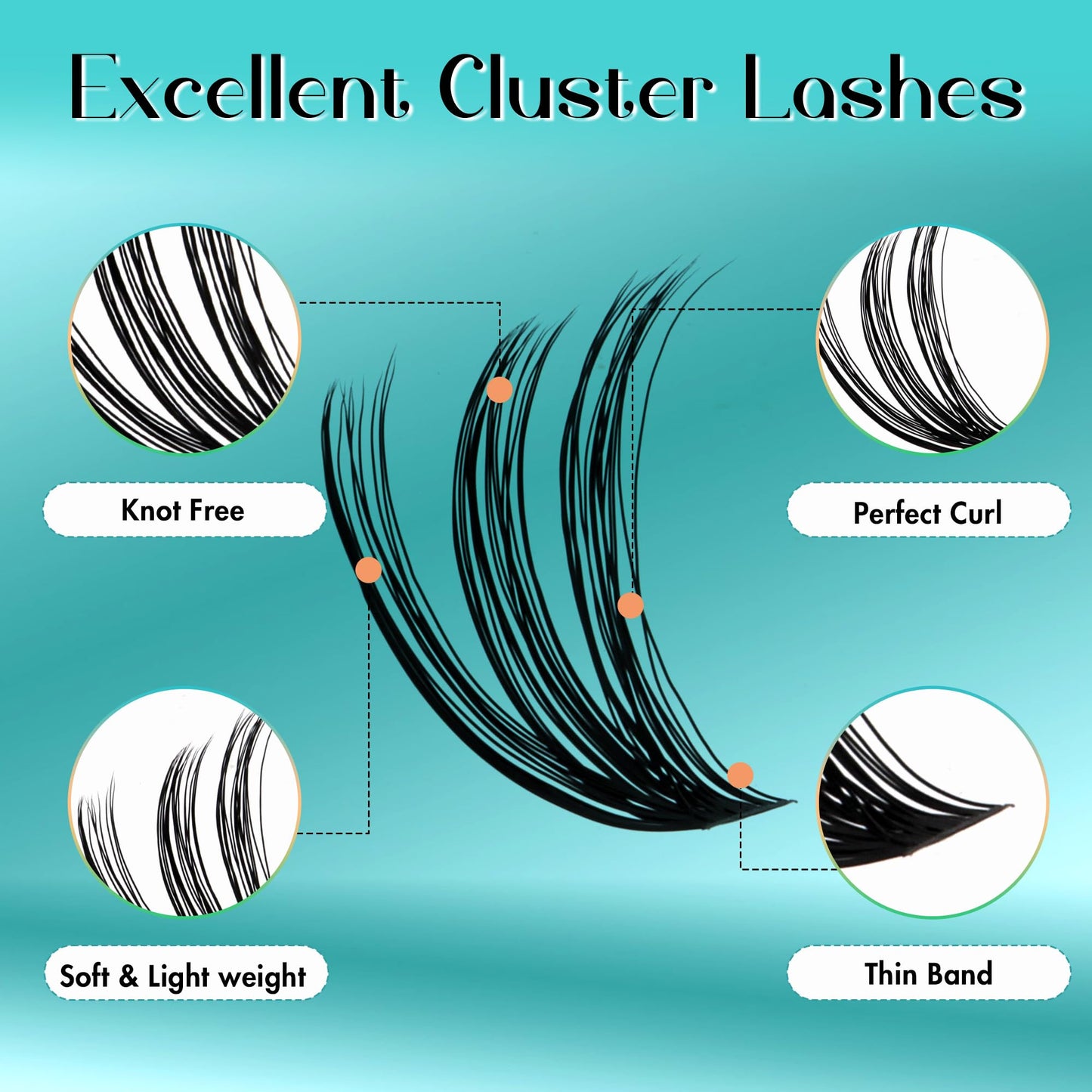 GEMERRY DIY Cluster Eyelash Extensions Kit with Lash Bond and Seal and Applicator for Beginners 280 PCS Individual Lash Cluster Kit 0.07D 10-18 Mix, DIY at Home (30D+40D-0.07D,10-18MIX-KIT)