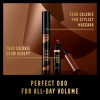 Max Factor 2000 Calorie Pro Stylist Mascara, Black Brown, 9ml