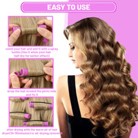 Honicemar 30 Pcs Perm Rollers Set for Long & Short Hair - 0.74 Inch Large Cold Wave Rods, DIY Curling Tools for Natural Hairstyles, Hair Curling Rods for Home or Salon Styling