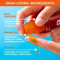 BYROKKO Shine Brown Beta Carotene Tanning Oil (150 ml), Sunbed Tanning Accelerator oil in Sunbeds & Outdoor Sun, the Ultimate Tan Maximiser Oil For a Flawless Tan and Glowing Skin