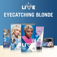 Schwarzkopf LIVE Post-Bleach Hair Toner, Soft Blonde Semi-Permanent Colour Toner, for Cool Blondes, Soft Blonde Toner Neutralises Brassiness and Yellow Tones for up to 16 Washes