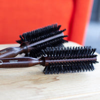 l'artisan BROSSIER L'Artisan Brossier - Round Hairbrush Natural Bristle in Beech Wood 10 Rows – Handmade in France