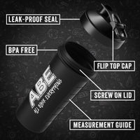 Applied Nutrition Bundle ABE Pre Workout 375g + ABE Black Shaker 700ml | All Black Everything Pre Workout Powder, Energy Drink, Physical Performance, Creatine, Beta Alanine, Caffeine (Sour Apple)