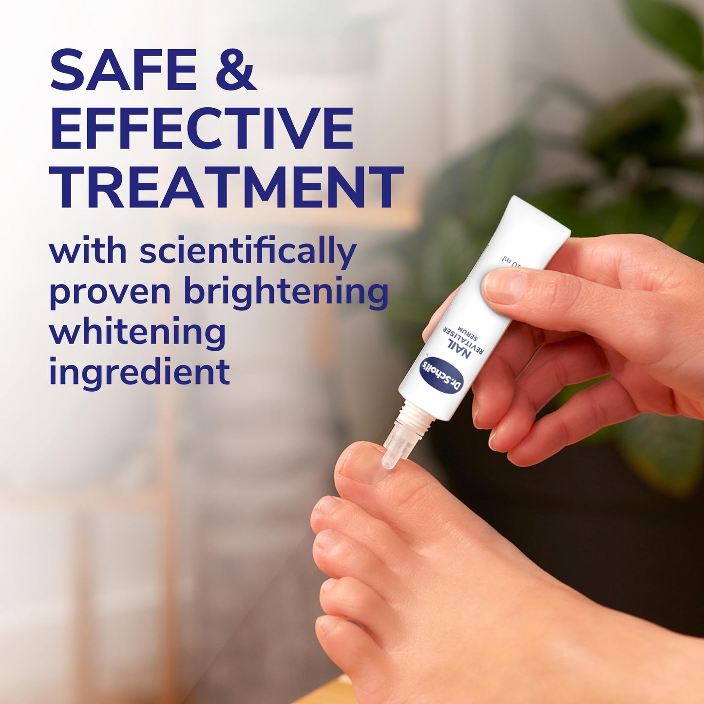 Dr. Scholl's Nail Revitaliser Serum 10ml - Visible Results in Just 2 Days, Triple Action: Brightens, Smooths and Moisturises, Nails and Toenails Damaged by Fungal Nail