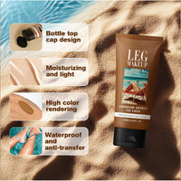 Generic Miracle De Paris Body Coverage Perfector, Leg Makeup Waterproof, Tattoo Cover Up Cream, All Over Complexion Perfector With Body Makeup Brush (Light Brown#02)