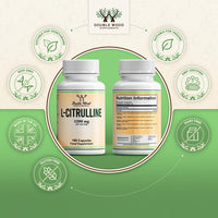 Double Wood Supplements Double Wood L Citrulline | 180 L-Citrulline Capsules - 1200mg L Citrulline per Serving | 90 Servings | Nitric Oxide Supplement | Promotes Cardiovascular and Muscle Health | Non-GMO | UK Manufactured