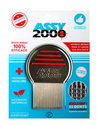 ASSY 2000 Peigne à Poux Métal (assorted colors )