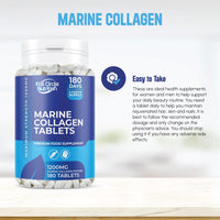 Generic Marine Collagen Tablets 1200MG - 2400MG - 180 Days Supply - Marine Collagen Supplement