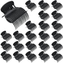 YancLife 24 Pack Hot Roller Clips, Hair Curler Claw Clips Replacement Roller Clips Safety & Heat Resistance Heated Roller Clips for Small, Medium, Large Girls Hair Section Styling (Black)