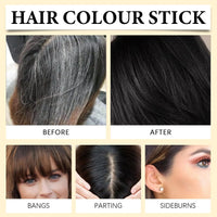 HERBENJOY Hair Colour Stick, Root Touch Up, Grey Hair Cover Up with Comb, Instant Waterproof & Sweat-Proof Hair Dye Stick, Safe and Convenient Comb Hair Dye for All Hair (Dark Brown)