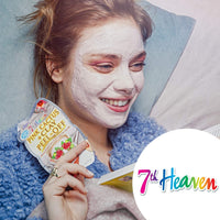 7th Heaven Pamper & Party Skincare Set - 10 x Face Masks, Silver Make Up Bag & Cleansing Face Cloth - Gift Set Mix of Peel Off Masks & Cream Face Masks
