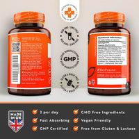 Ashwagandha 1100mg - 120 Vegan Capsules with Added Bioperine® - High Strength Natural Ashwagandha Root Powder - Vegan Friendly Ashwaganda Supplement - Made in The UK by Nutravita