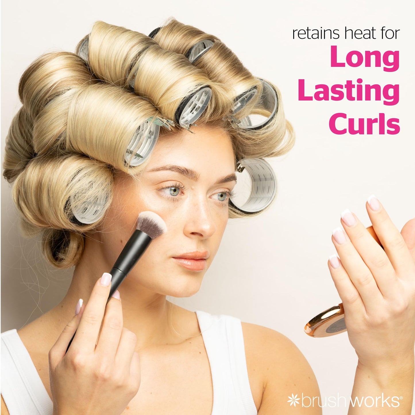Brushworks Ceramic Thermal Hair Rollers, 9 Pack Assorted Sizes
