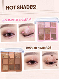 SHEGLAM Eyeshadow Palette 9-Color Ultra-pigmented Shimmer & Matte Shades, Vegan & Cruelty-free-Forever Matte