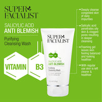 Super Facialist - Anti Blemish Purifying Cleasning Wash with Salicylic Acid & Niacinamide (Vitamin B3) , Face Cleanser & Face Wash for Clean and Clear Skin & Treat Ance, 150ml