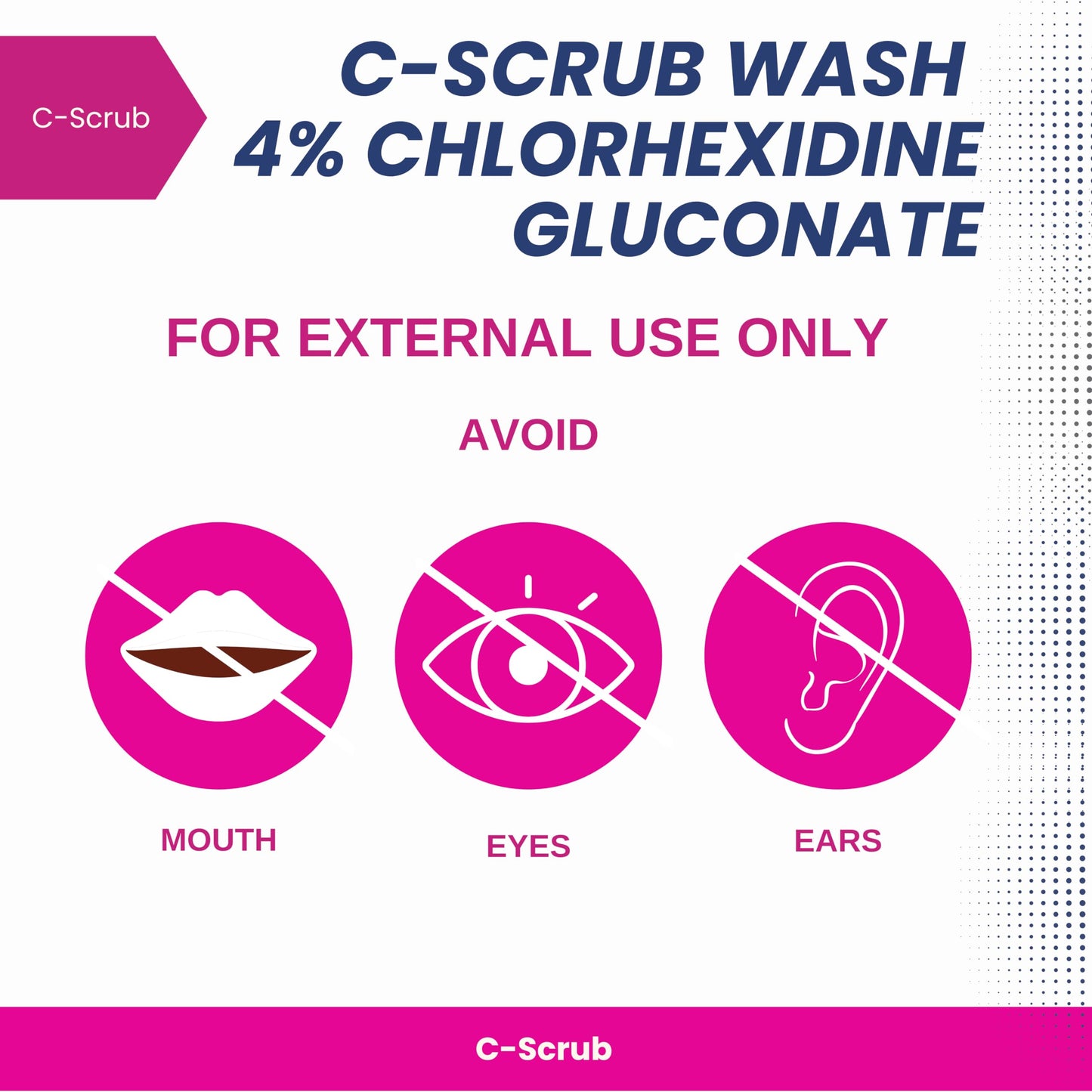 C-Scrub Wash Chlorhexidine 4% w/v | 250ml | Anti-Microbial Hand, Skin Cleanser | Pump Dispenser | Antibacterial Wash