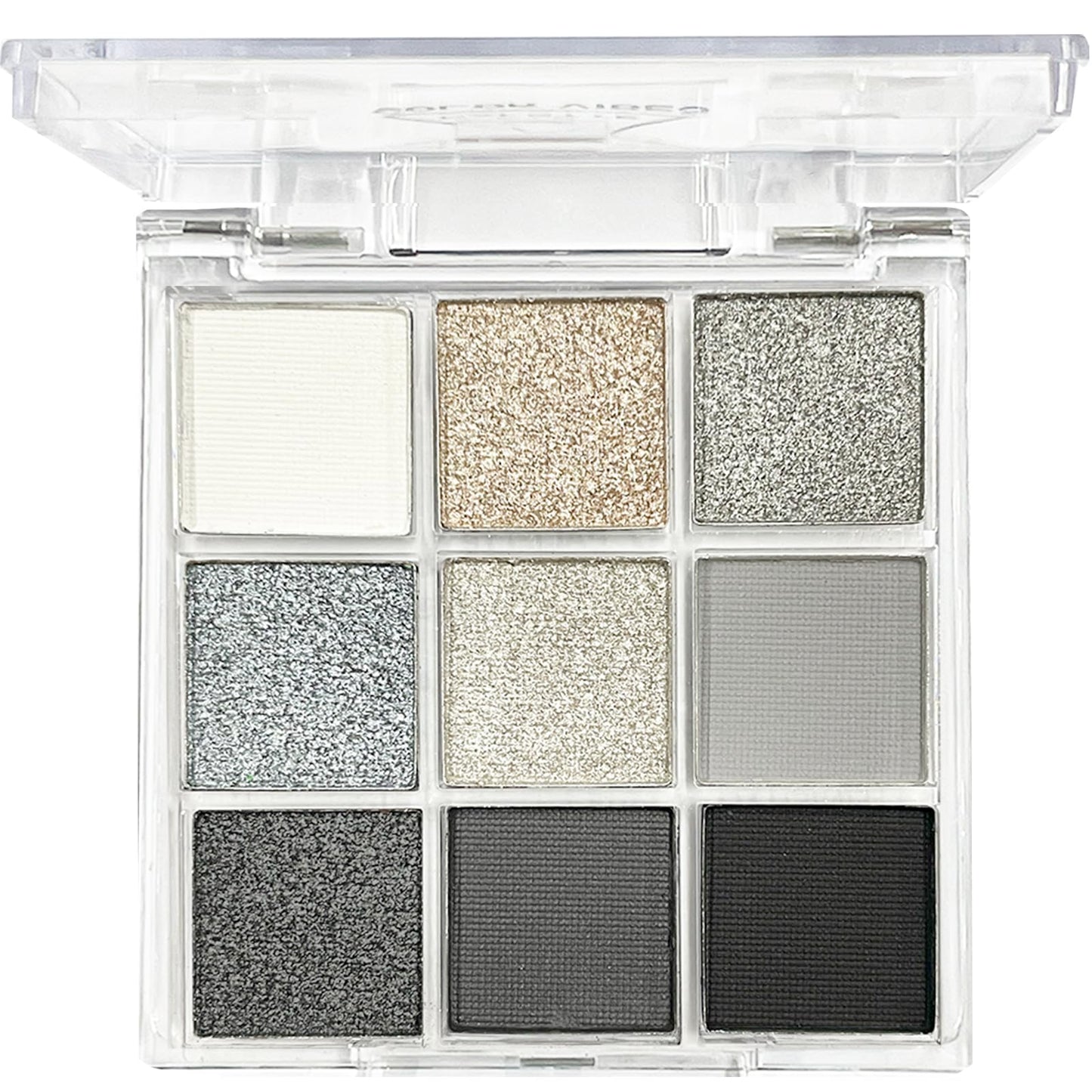 HAORQEE Black Eyeshadow Palette, Smokey Glitter Silver Gothic Eye Shadow Make Up Palettes White Grey Matte Cold Neutral Long Lasting Waterproof Eye Shadows Pallets for Women Girls Halloween Goth Gifts