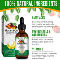 Generic Batana Oil for Hair Growth (60 ml) 2 Pack, Eliminates Split Ends-Prevent Hair Loss, batana oil for hair growth dr sebi, For Thicker & Stronger Hair, Repairs Damaged Hair & Skin