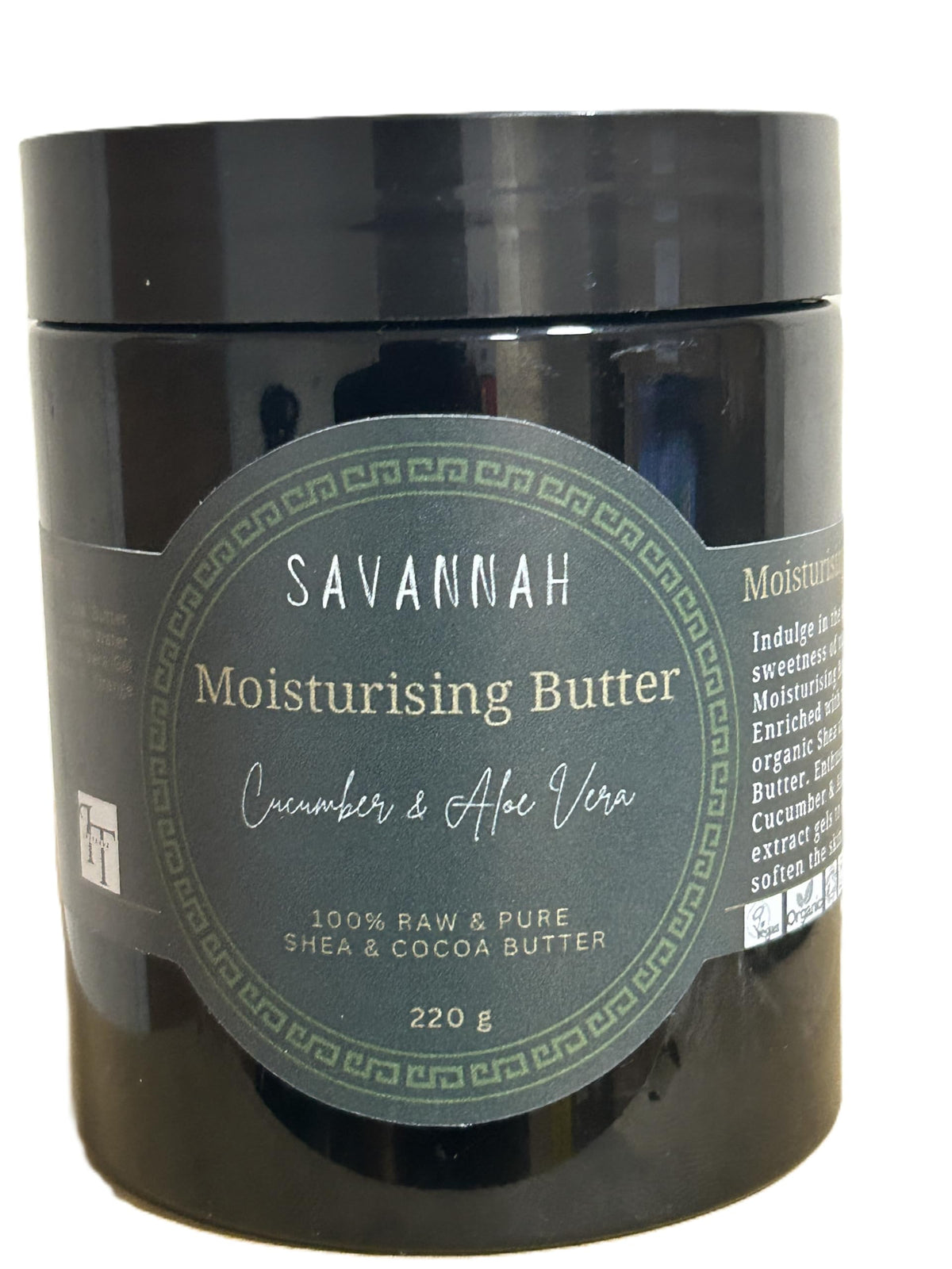 IMZTRADZ Savannah Moisturising Butter with Cucumber & Aloe Vera, Organic Shea & Cocoa Butter, 220g