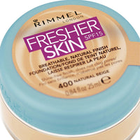 Rimmel London Fresher Skin Foundation, 400 Natural Beige, 25 ml