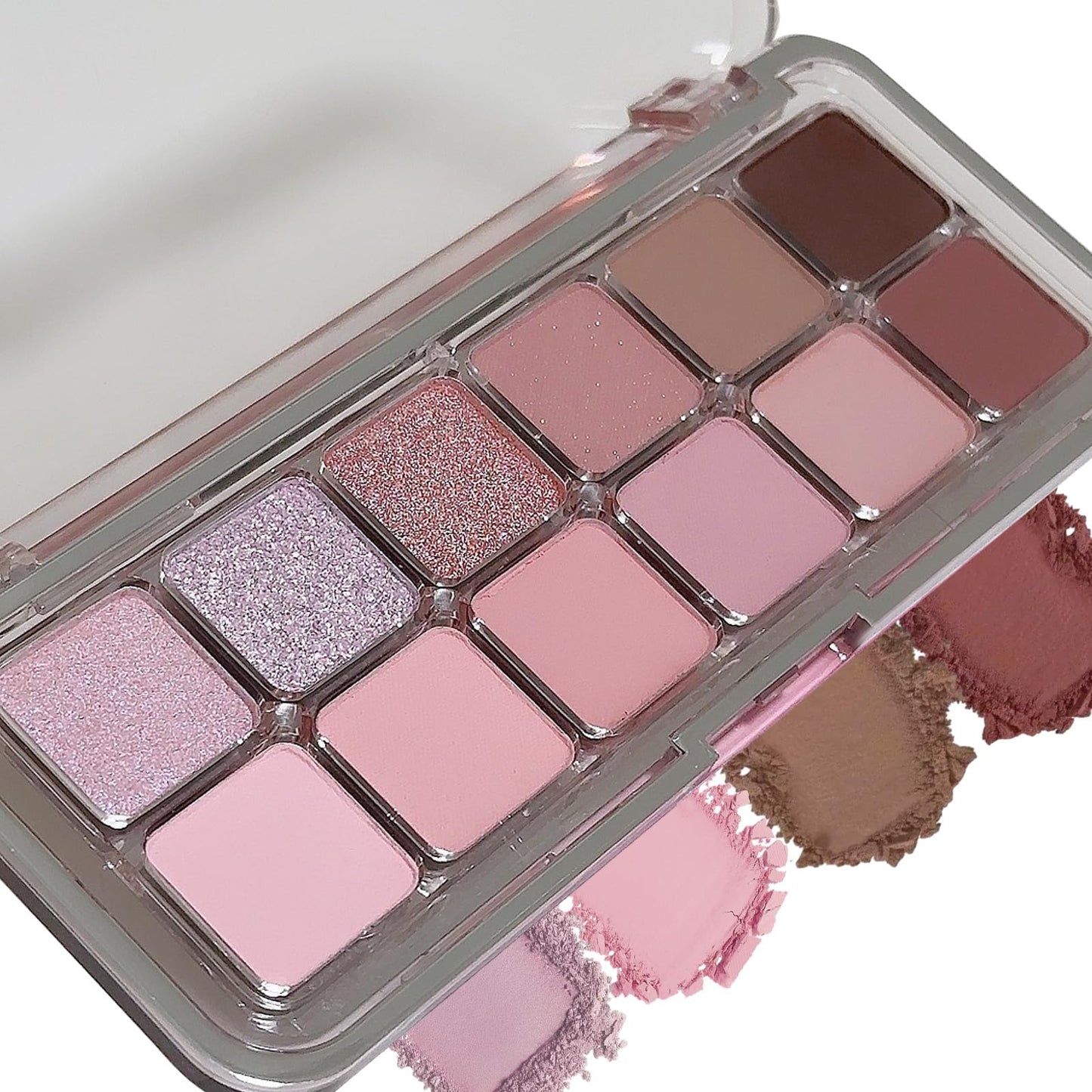 Generic 12 Colors Pink Eyeshadow Palette – Matte & Shimmer Nude Eye Shadow Makeup Kit, Long-Lasting Waterproof High Pigment Glitter Shades for Natural Daily & Glam Look