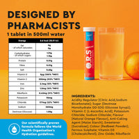 O.R.S Immune Hydration Tablets - Orange, 1 Tube | Winter Wellness Electrolytes with Vitamins, Iron & Zinc for Immunity Support | Salts for Electrolyte Replacement | Vegan, Gluten-Free & Low Calorie