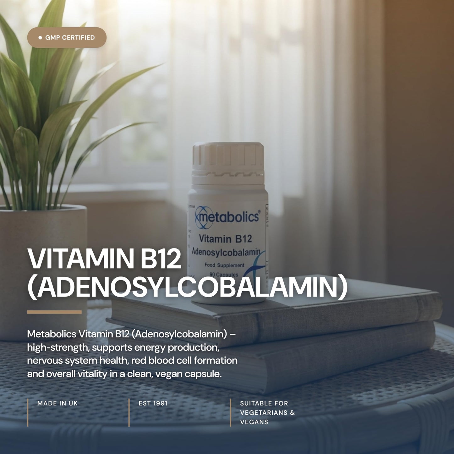 Metabolics Vitamin B12 (Adenosylcobalamin) (Pot of 90 Capsules)