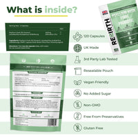 REBIRTH WELLNESS BE YOURSELF | ONLY BETTER Psyllium Husk Fibre Supplement 4000mg with Probiotic Acidophilus – 120 Capsules, High Fiber Supplement for Digestion & Gut Health,3rd Party Lab Tested, UK Made by Rebirth Wellness